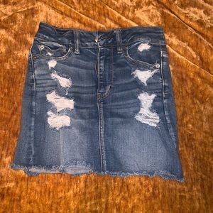 American eagle jean skirt